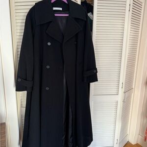 Elegant Black Double-Breasted Coat